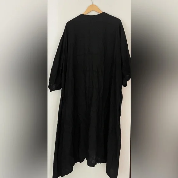 kaliyana Black Women's Kimono Jacket linen blend medium / large - Picture 3 of 7
